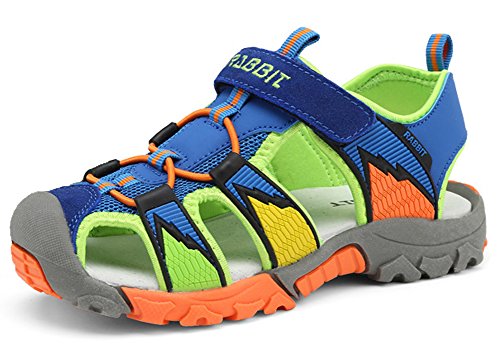 iDuoDuo Kids Contrast Color Closed Toe Athletic Outdoor Sandals (Toddler/Little Kid/Big Kid)