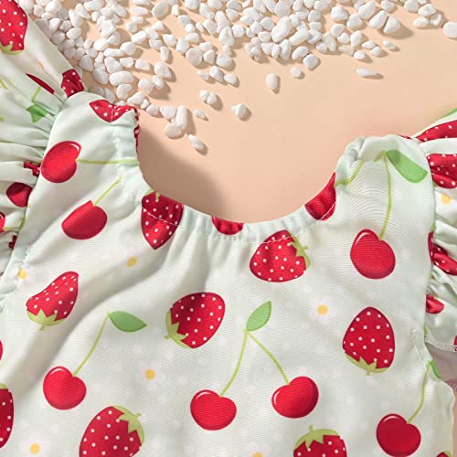 Image of Toddler Girl Baby Ruffles Mermaid Fish Scale Swimsuit One Piece Swimwear Bathing Sunsuit