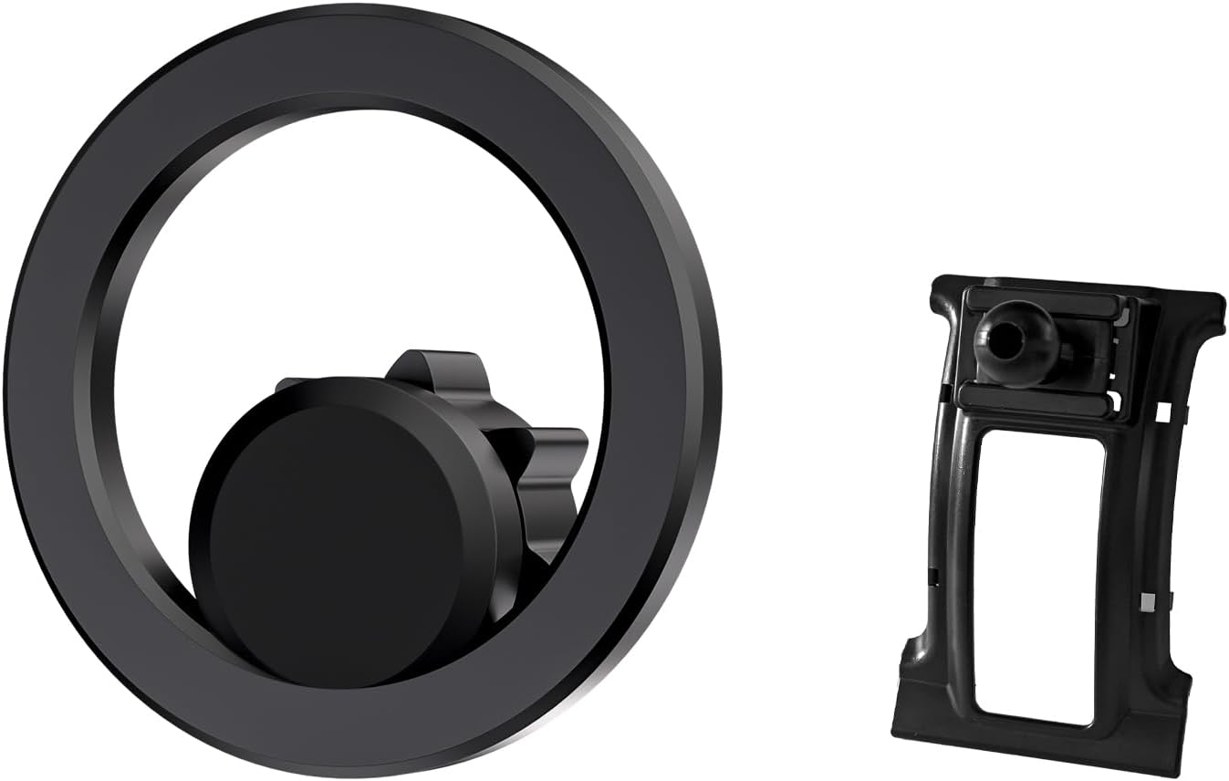 B&DOG XSIN Car Phone Holder for Honda CR-V 2007 2008 2009 2010 2011,Mobile Upgraded Adjustable Gravity Dedicated Mobile Holder,Center Console Mounting Base,with Smartphone.(Black-B)