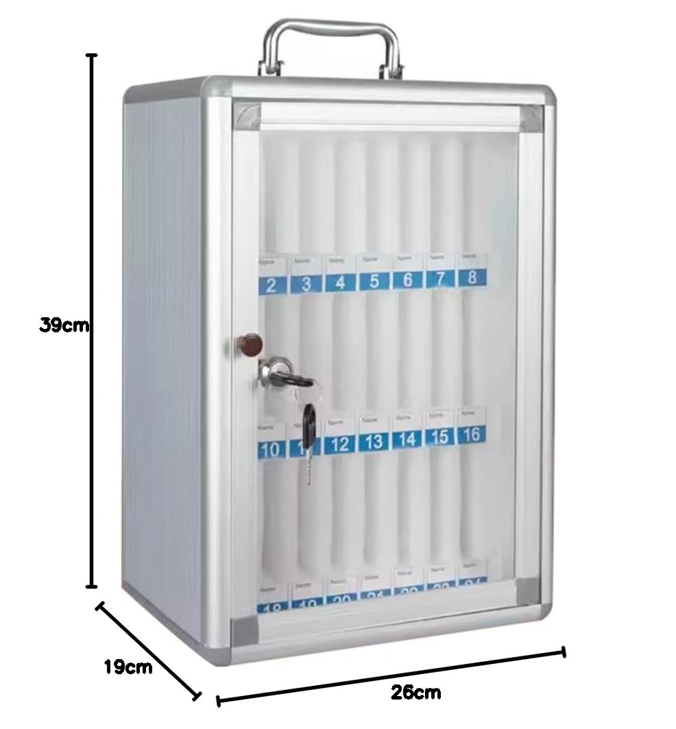 Armoire De Rangement pour Téléphones Portables 24 Emplacements en Alliage D'aluminium pour Salle De Classe École Bureau
