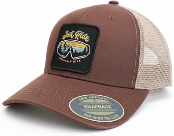 Trucker Hat - Mountain Biking with Just Ride Vintage Patch