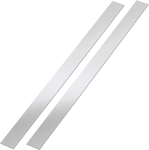 Miniatura 7 de 2 Piezas de Tiras de Acabado de Acero Inoxidable 304, Hoja de Acabado de Metal de Acero Inoxidable Cepillado, Relleno de Espacios para Herramientas