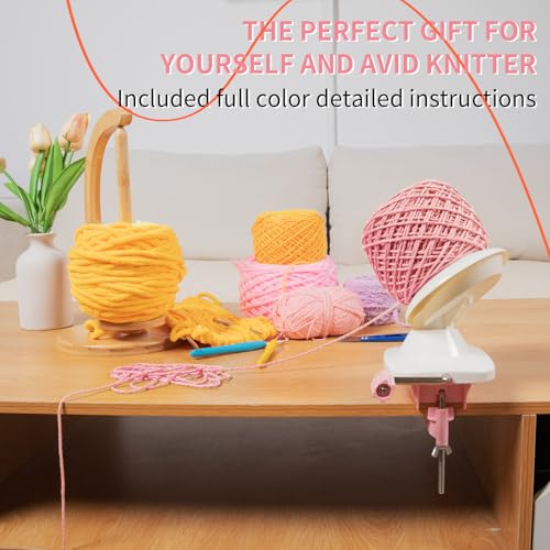 BAPOTH Yarn Winder, Efficient Yarn Winder for Crocheting Make 3.5oz Yarn Cakes, Easy to Use and Install Yarn Ball Winder with Lower Noise, The Helper for Knitting Lover for Yarns Below Size 5 — view 6