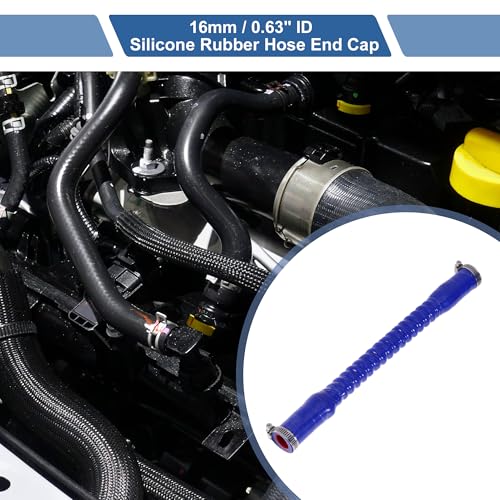 ACROPIX 16mm / 0.63" ID Car Coupler Silicone Hose Intercooler Heater Turbocharger Air Intake Pipe Radiator Coolant Tube 300mm Blue Outside and Red Inside by ACROPIX - Used condition - Image 2
