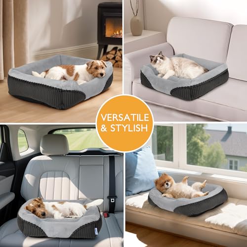 ZAKAPAWS Washable Orthopedic Dog Bed - Soft Calming Pet Cuddler with Anti-Slip Bottom, Durable Plush Puppy Bed for Sleeping and Resting, Large(30"x24"x8") — view 5
