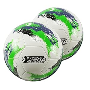 Best Sporting Valencia Voetbal voor kinderen, blauw-groen, set van 2, voetbalmaat 5, als voetballen voor tuin en…