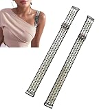 Moly Story 25mm Wide Bra Straps Replacement,Sparkly Decorative Bra Strap,Silver Lingerie Straps for Strapless Dress/Bra