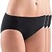 Produktbild HERMKO 5031 3er Pack Damen Midi-Slip aus 95% Baumwolle + 5% Elastan, Farbe:schwarz, Größe:40/42 (M)