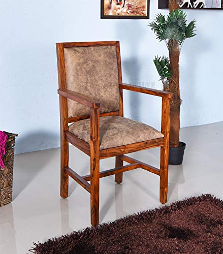 Image of 1 Seater Sofa Arm Chair | One Seater Sofa, Solid Sheesham Wood, Honey Finish
