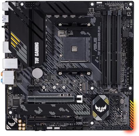 Placa-Mãe ASUS TUF Gaming B550M-PLUS AM4 mATX — Suporte Ryzen, PC...