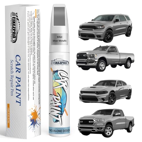Image of Billet Silver Metallic(PSC /JSC) Touch Up Paint for Ram, Exact Color Match Car Paint Scratch Repair Remover Pen Kit Fix Vehicle Chips and Automotive Nicks Scuff