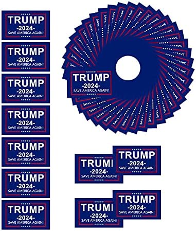 50 Pack Donald Trump 2024 Saves America Again Sticker Decal Bumper Car Laptop Window Decoration