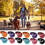 12 Pcs Double Sided Reflective Dog Leash with Soft Padded Handle, Bulk Nylon Animal Leashes for Medium and Large Dogs Heavy Duty Animal Leash for Walking, Training, 6 Colors(6 ft,Cute Colors) - Image 5