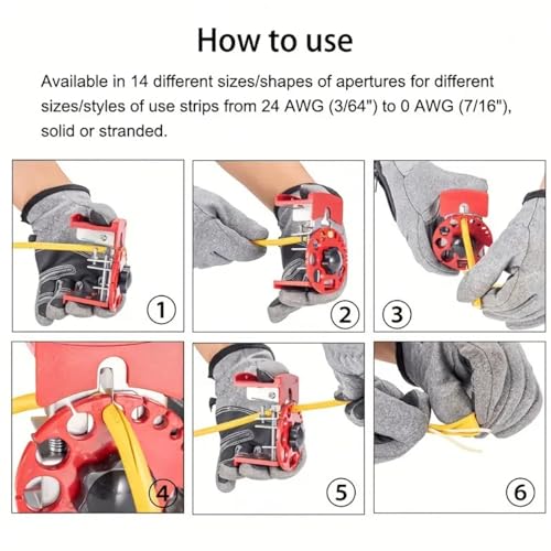 Image of MEZON Portable Handheld Wire Stripper & Cable Peeler | Universal Electric Wire Cutting Tool | Precision Insulation Remover for Electricians, DIY, Home & Industrial Use