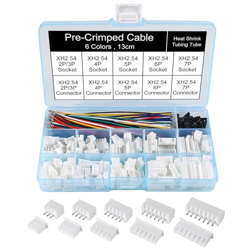 Kit conector XH 2.54mm 2 a 7 pines y cables pre-crimpados miniatura 1