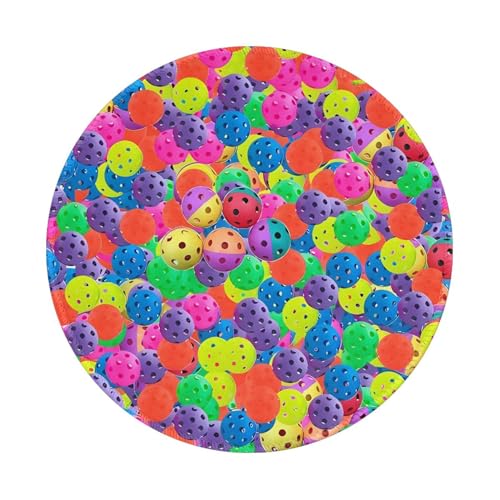 Alfombrilla de ratón redonda de 20,3 cm con parte trasera de goma para trabajo y juegos, perfecta para oficina, portátiles de escritorio