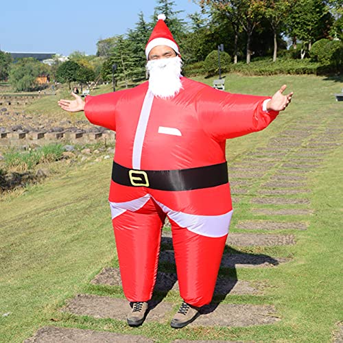Bigougem Inflatable Santa Costume Reusable Adult Inflatable Costume Funny Festive Suit A One Size #TOP8