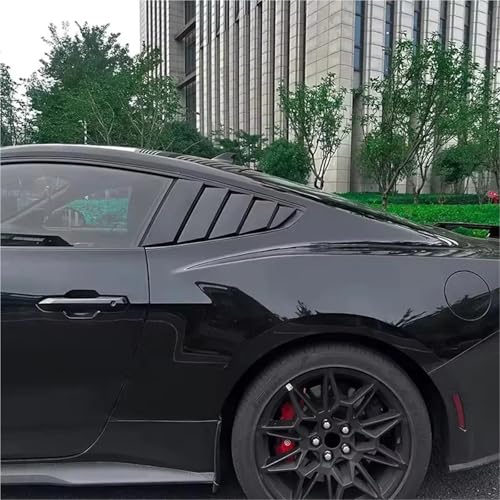 Pasuje do Ford Mustang MK7 2024 2025 Body Kit Vent Scoop naklejki wykończeniowe rolety na tylne okno boczna osłona migawki żaluzja samochodowa Zasłony Osłonowe(Carbon Fiber Look)