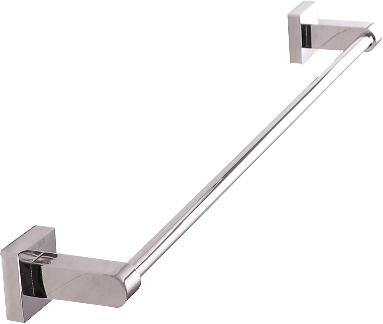 Portasciugamani da Bagno, Asta Portasciugamani in Acciaio Inossidabile SUS 304, Portasciugamani Quadrato, Portasciugamani A Parete, 50cm