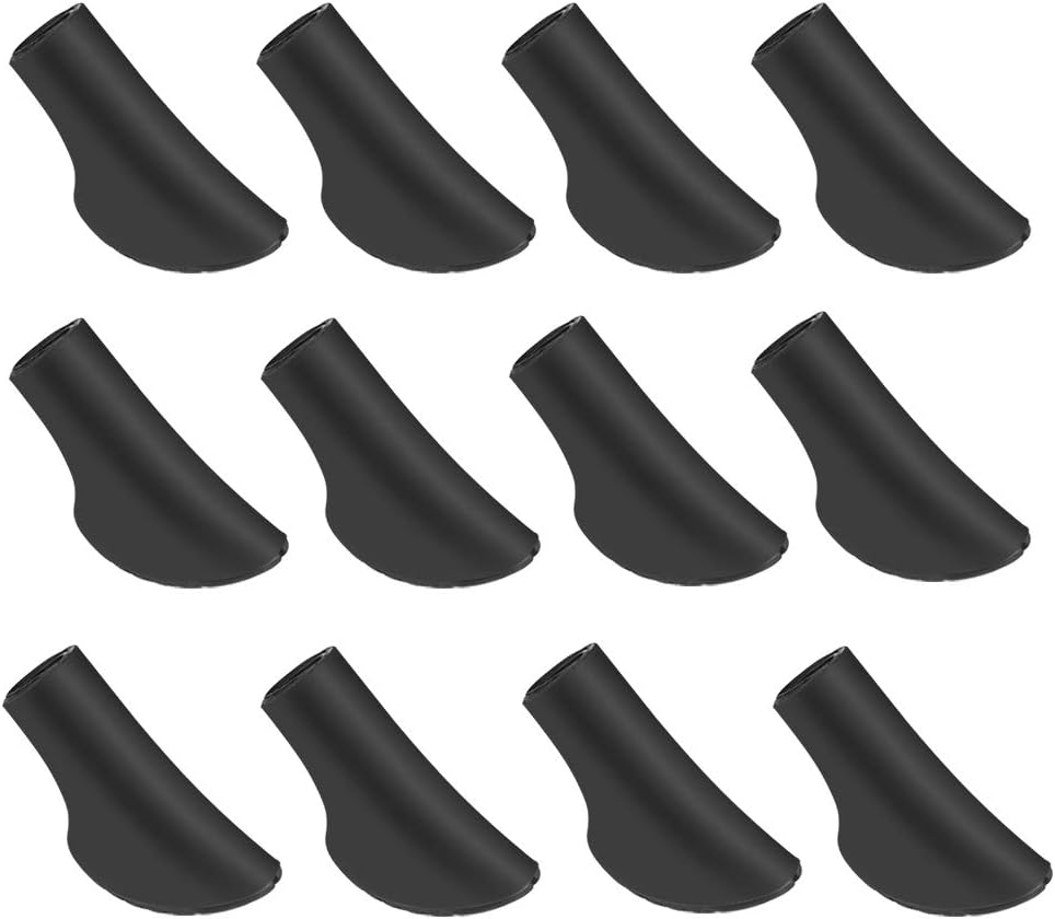 Lolypot Nordic Walking Pads, 12 Pieces/6 Pairs Asphaltic Rubber Pad Pads for Nordic Walking