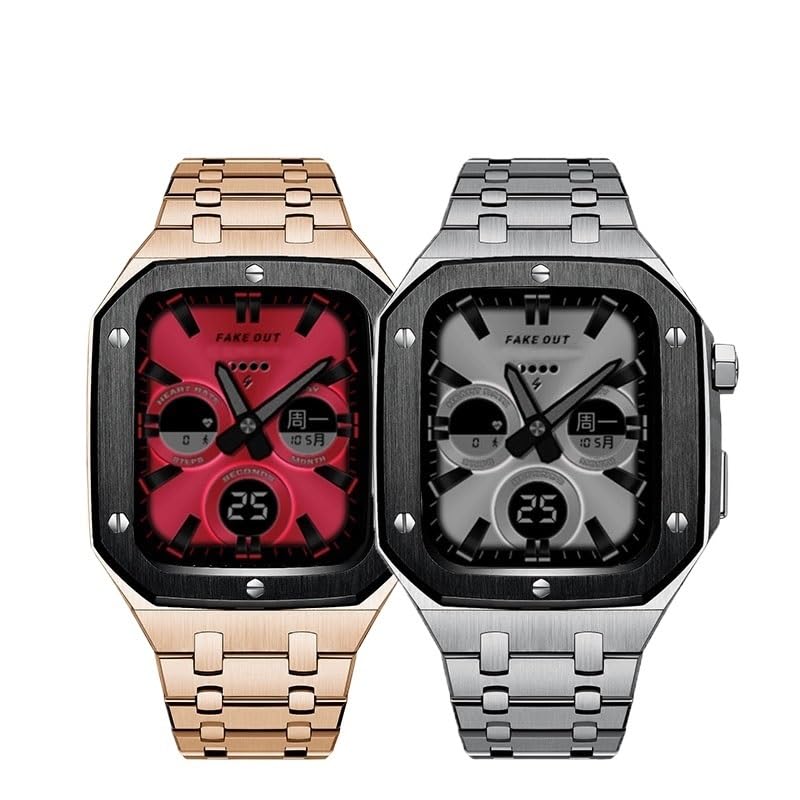 Bisel de metal anticaídas para transformar Apple Watch en un reloj clásico 2