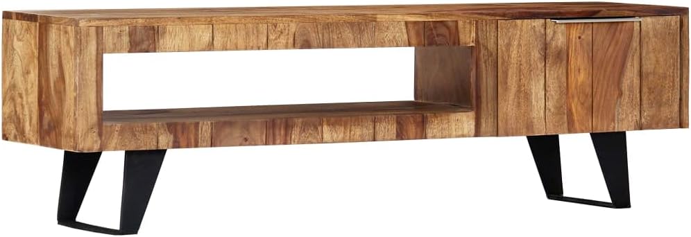 -TV Cabinet Lockers, Coffee Tables. Suitable for Living Room, Bedroom, Office and Lounge.55.1"x11.8"x15.7" Solid Sheesham Wood
