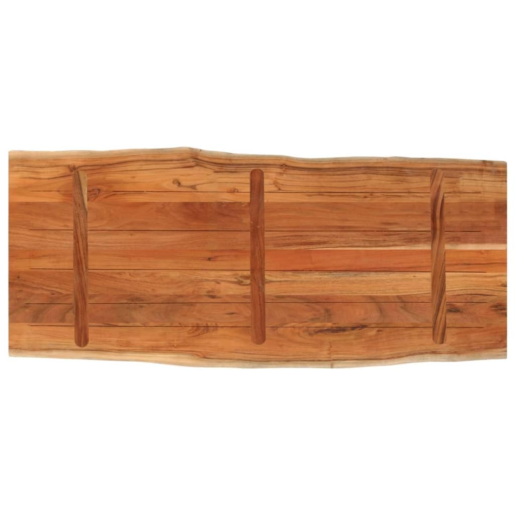 vidaXL Tablero de Mesa Rectangular Borde Natural Acacia 140x60x2,5 cm