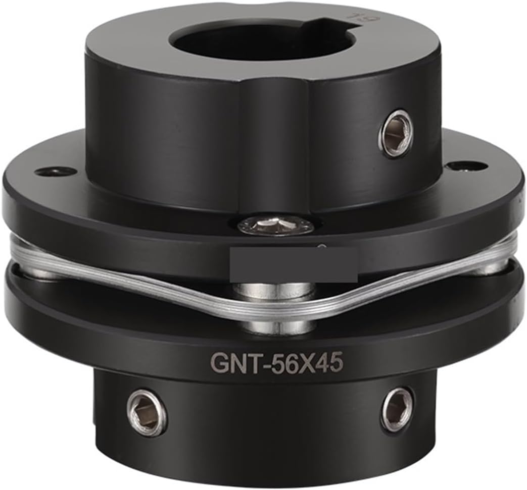GNT 45# Steel Stepped Single Diaphragm Keyway Series Shaft Coupling D56mm, L45mm Joyful(14x15)
