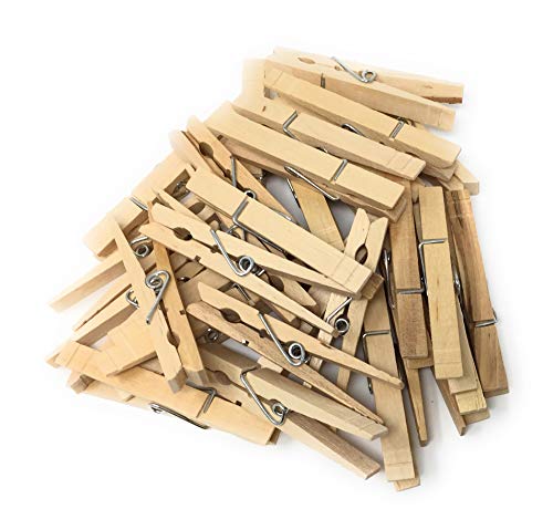 Nickanny's Cotton Apron, Clothesline, And Natural Heavy Duty Wood Clothespins W/Metal Spring Set (Apron Pins Line) #TOP3