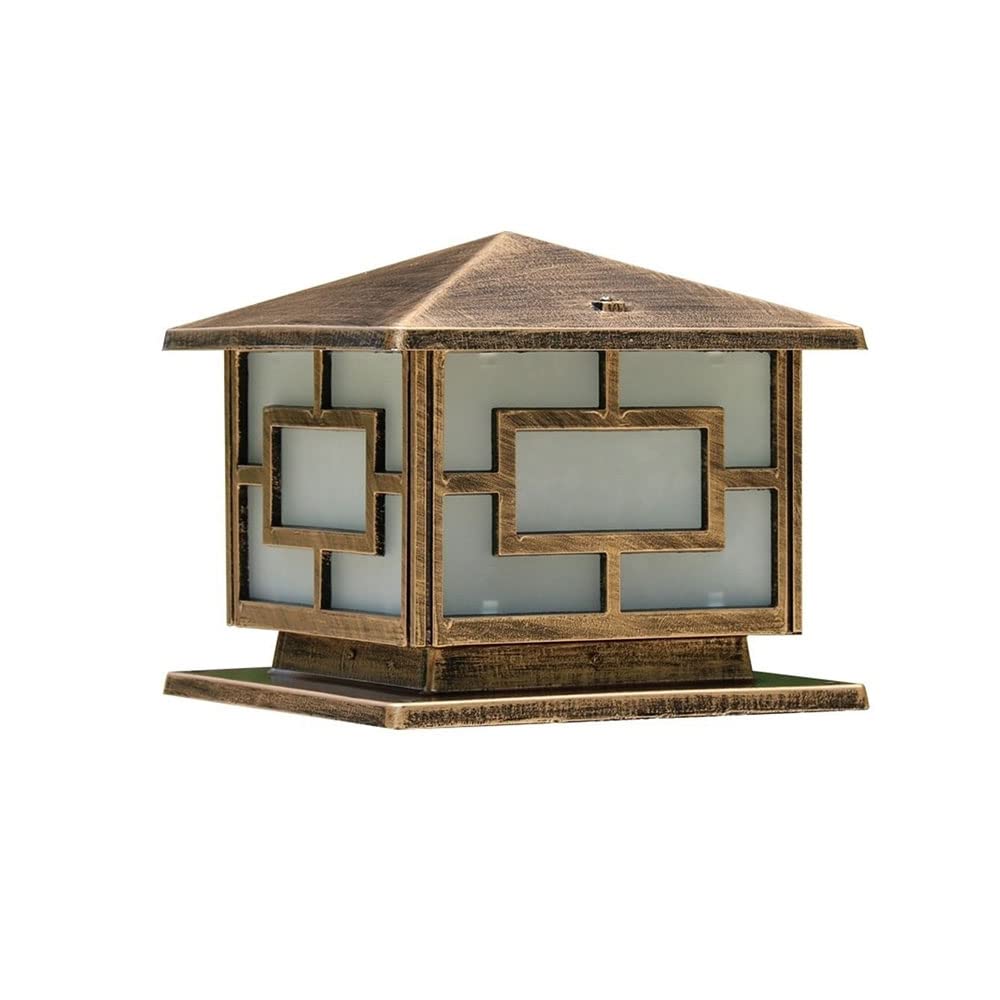 Lampe pilier en verre E27 pour éclairage extérieur de jardin et cour style européen