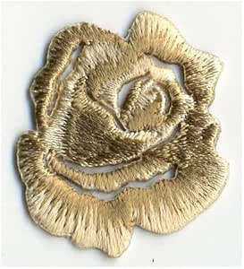 Patch Ecusson Thermocollant Fleur Rose Coloris Violet 4 X 5 Cm