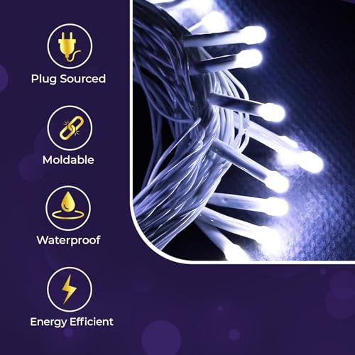 Image of Lexton 40 LED Power Pixel Serial String /Fairy Light | Plug Sourced | Suitable for Home & Outdoor Decoration, Diwali, Christmas, Ramadan, Wedding, Party, Festival (Pack of 2, White)