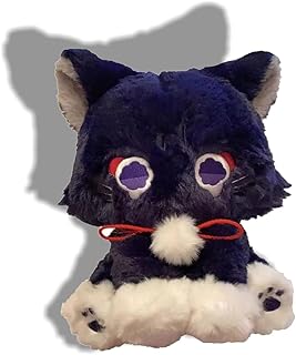 The Wanderer with Cat Genshin Impact Plush,Genshin Impact Cat Plush Toy,Cute Scaramouche Cosplay Merch Doll,Soft Scara Cat Plush Pillow for Kids Plush Figure Gift