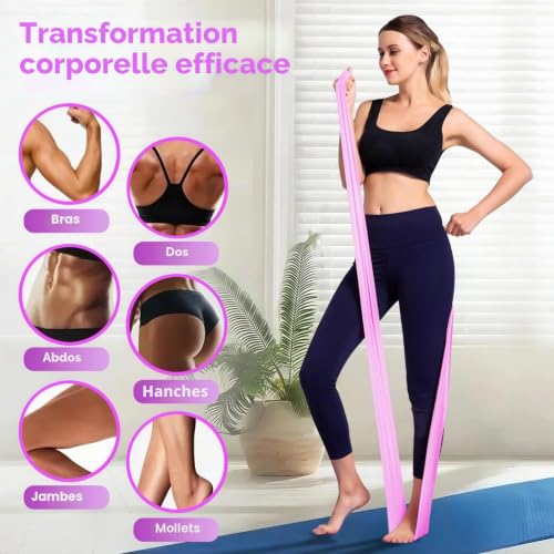 Fokky Lot de 4 Bande Elastique Musculation, 2M Élastique Musculation – vue 4