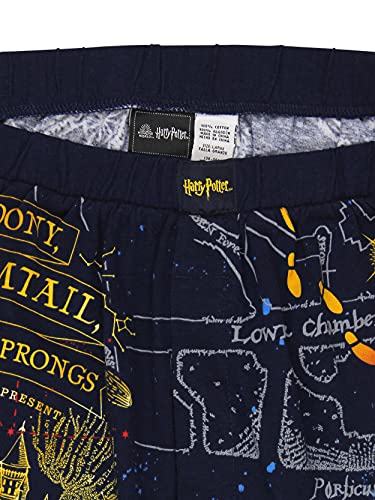 Harry Potter Hogwarts Marauders Map Men's Briefly Stated Boxer Shorts Cueca (X-Large, Azul-marinho)