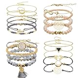 18 Pcs Boho Surfer Bracelet Anklet Adjustable Beaded Anklets Handmade Braided Bracelet Colorful Anklet Summer String Rope Friendship Bracelets Waterproof Beach Bracelet Boho Jewelry for Women Men