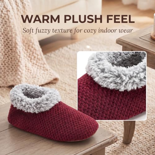 Image of Cozylook Fuzzy Slippers for Women Indoor Soft Sole Slipper Socks | Warm plush feel, non slip grippers, easy step-in, flexible bottom, bedroom and home wear