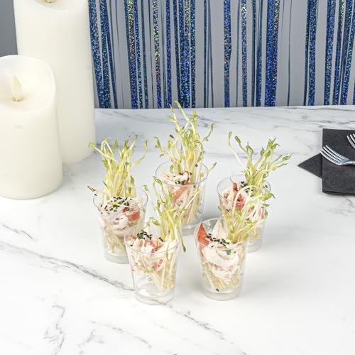 3 Ounce Shot Glasses, 100 Round Dessert Cups - Durable, Disposable, Clear Plastic Shot Glasses, For Serving Samples At Wedding Banquets And Catered Events - Restaurantware by Restaurantware - Image 3