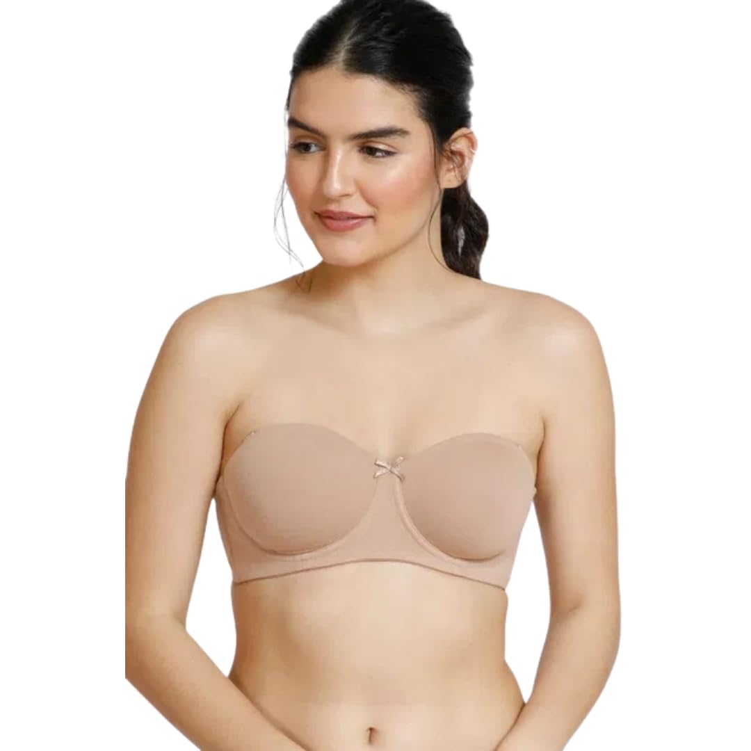 BEWILD Women Balconette Bra | Lightly Padded Comfort | Soft Breathable Cotton Fabric | Seamless Design | Wirefree Comfort | Supportive Fit | Stylish Underwear