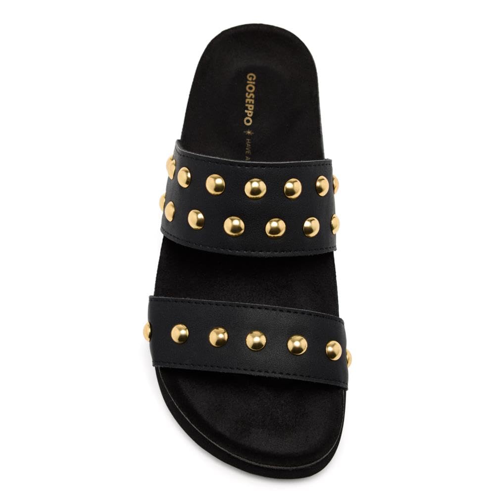 GIOSEPPO STUBBS, Women's Flip Flops, Black, 41 EU, Black/White, 8.5 UK