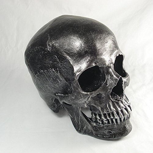 New Cool Handmade Black Resin Replica 1:1 Life Size Human Anatomy Skull Home Decoration #TOP3