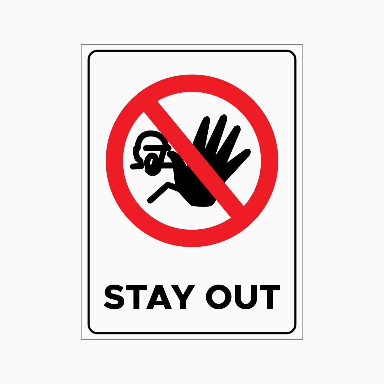 STAY OUT Sign, 12x8 Metal Tin Sign, Keep out of this area.