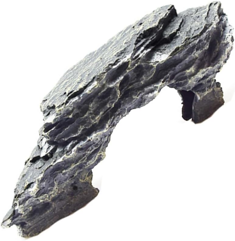 POPETPOP 1pc Turtle Basking Platform Realistic Reptile Simulation Stone for Tortoise Resting Climbing and Hiding Aquarium Tank Natural Decor for Reptile Habitat