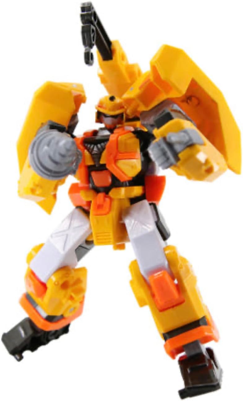 Strongest Police Mini Force Action Figure - Build Cop with Earth Crusher, Badge, and Display Stand