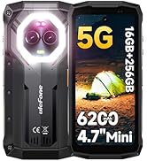 Ulefone Armor Mini 20 Pro 5G Rugged Smartphone, 16GB+256GB 6200mAh, 64MP Night Vision+50MP+32MP C...