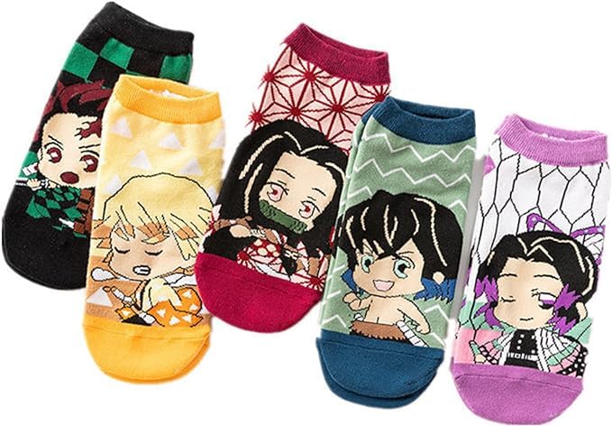 ZEUIHELODemon Ankle Socks Cotton Low Cut No Show Socks - Funny Cute Anime Gift for Women & Teen Girls