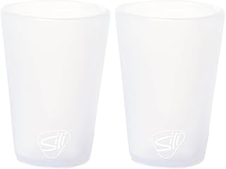 Silipint 1.5oz Silicone Shot Glasses – Pack of 2 Unbreakable, BPA-Free, Non-Toxic, Dishwasher & Freezer Safe Cups – Colored Shot Glasses for Cold Beverages, Cocktails, Travel, Party (Icicle)