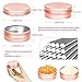 MotBach 12Pack 2oz Tin Jars, 60ml Rose Gold Metal Tin cans, 2Ounce Aluminum tin can jar Containers with Screw Lid for Lotion Bars, Balms, Spices, Salve, Beard Balm, Toiletries, Creams, Makeup Cosmetic