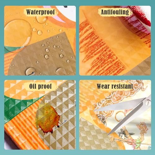 Gsrhzd Buchhülle, 10 Stück Buchumschlag, Buchfolie Selbstklebend Transparent, Einstellbar Wasserdicht Bucheinband, Buchumschläge, für das Home Office der Schule, 22K