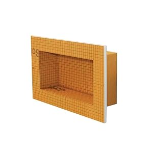 Schluter KERDI-BOARD-SN Shower Niche – Waterproof and Ready-to-Tile, Easy Installation – 12″ x 6″ – KB12SN305152AF